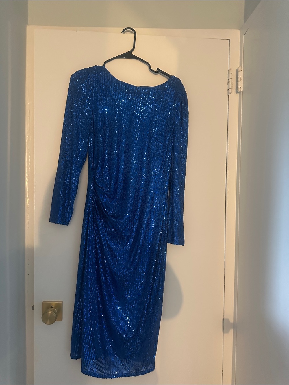 Nanette Lepore Royal Blue Long Sleeve Sequin Dress Size 10
